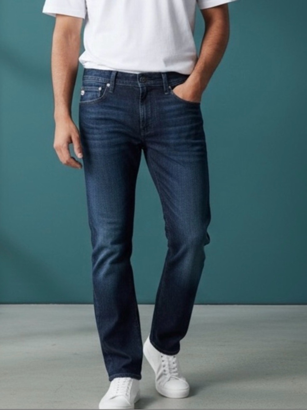 Men’s AG Everett Slim Straight, Dark Wash Denim